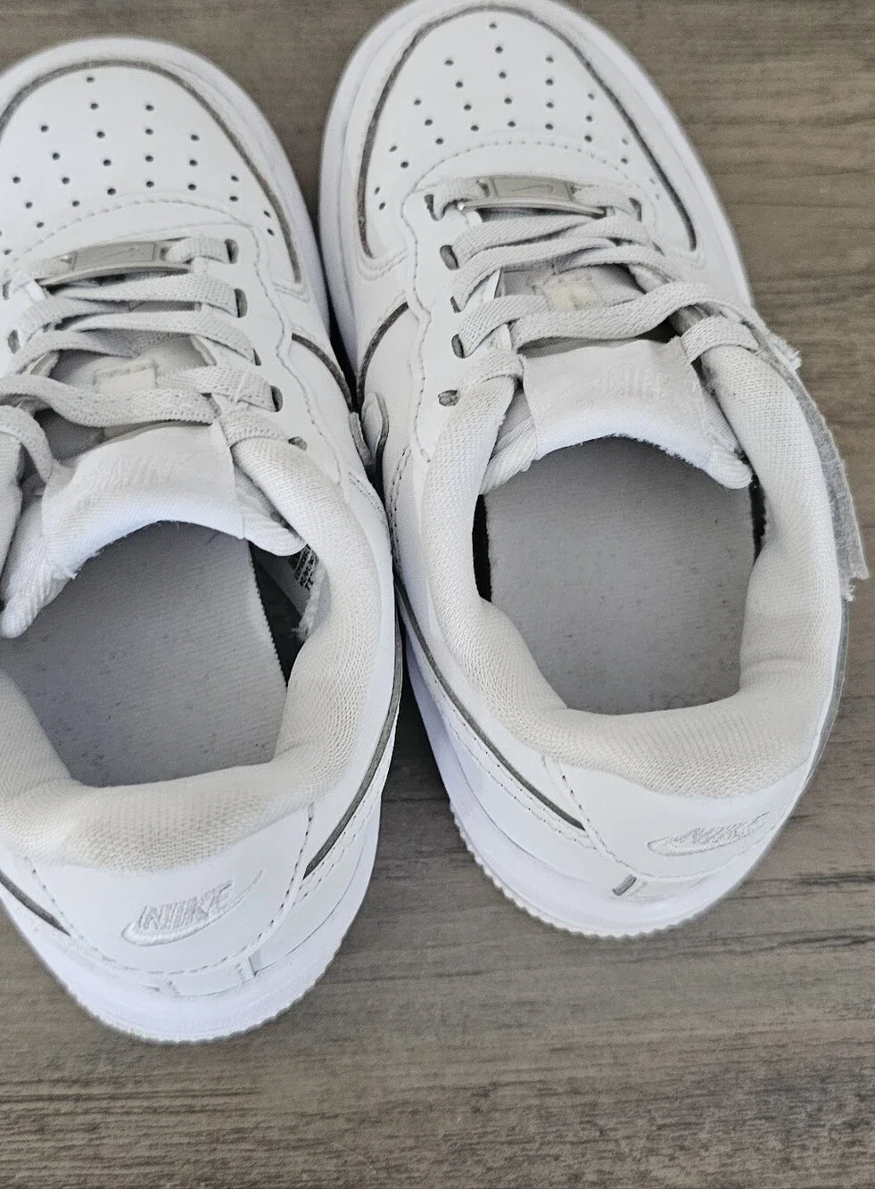Nike Kids Force 1 Low EasyOn White Sneakers Toddler  Boy Girl 10 C